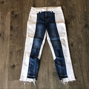 Paige Jeans 2-Tone Jean Capri size 29